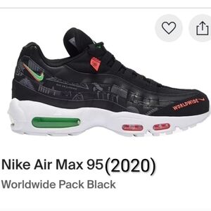 Nike Air Max 95 Rare SE (2020) Worldwide Pack Mens 8 Womens 9.5 EUC